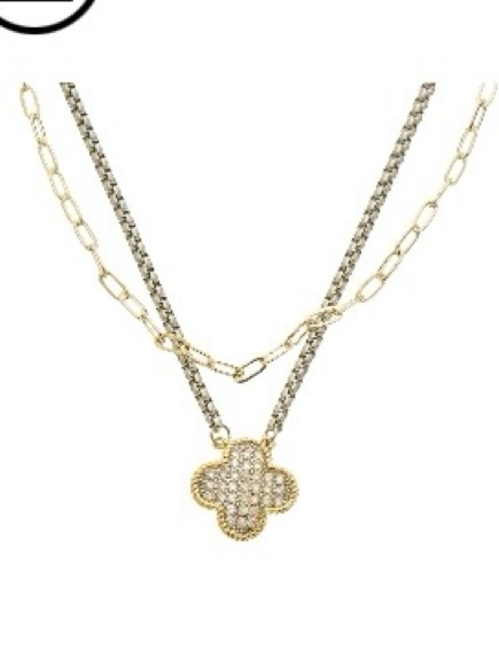 Juvell 18K CZ Necklace Mixed Metal - Picture 3 of 4